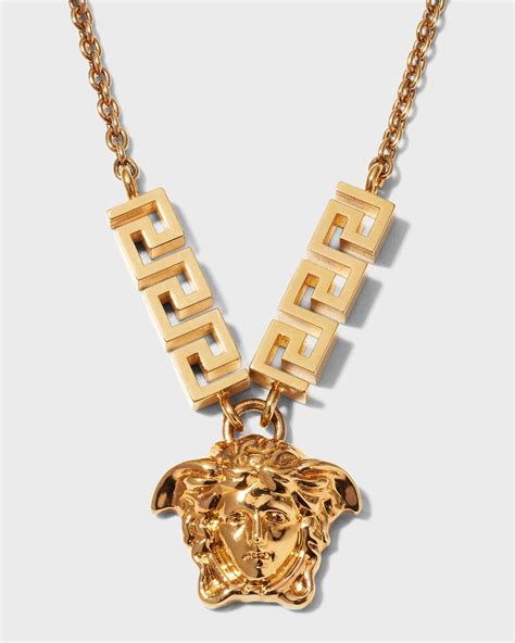 versace medusa medallion necklace|versace medusa necklace with tag.